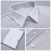 fashion high quality slim stripes men business shirt women work shirt