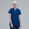 high quality v collar two buttons women doctor nurse scrubs suits blouse pant Color Color 8