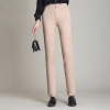 elastic fabric straight leg women trousers casual pant