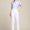 casual loose women pant Tencel fabric summer pant Color White