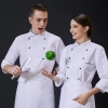 Europe restaurant popular double breasted men & women chef coat workwear baker uniform