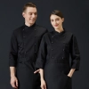 Europe restaurant popular double breasted men & women chef coat workwear baker uniform