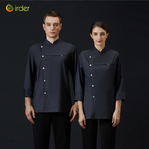 professional design side opening kitchen restaurant chef coat workwear