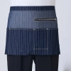 Europe high quality denim waiter apron short apron Color tiny blue stripes