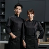 high quality buffet restaurant chef staff uniform jacket Color Black