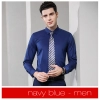 Europe design bamboo fiber fabric solid color long sleeve men shirt women business shirt Color Color 2