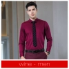 Europe design bamboo fiber fabric solid color long sleeve men shirt women business shirt Color Color 6