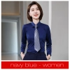 Europe design bamboo fiber fabric solid color long sleeve men shirt women business shirt Color Color 17