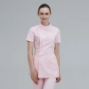 short sleeve side opening nurse jacket pant work suits uniform Color Pink