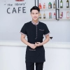 Asian style short sleeve summer restaurant cafe waiter waitress shirt uniform