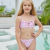 red flower print swimming wear swimsuit for children