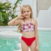 lovely sunflower printing girl swimwear water game swimsuit wholesale Color Color 6