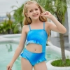 lovely sunflower printing girl swimwear water game swimsuit wholesale Color Color 9