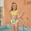 cute sunflowers printing  girl child teen swimwear