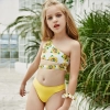 cute sunflowers printing  girl child teen swimwear