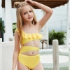 cute sunflowers printing  girl child teen swimwear Color Color 7