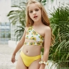 France design fashion sunflowers girl swimsuit tankini swimwear