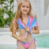 2025 Gradient color two piece design teen girl swimwear tankini