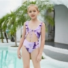 2025 Europe fashion gloden snake skin  child girl swimsuit swimwear one-piece bikini