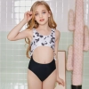 2025 white & black one-piece swimwear teen girl children girl swimwear 