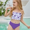 2025 grape fruit print teen girl children girl two piece design tankini