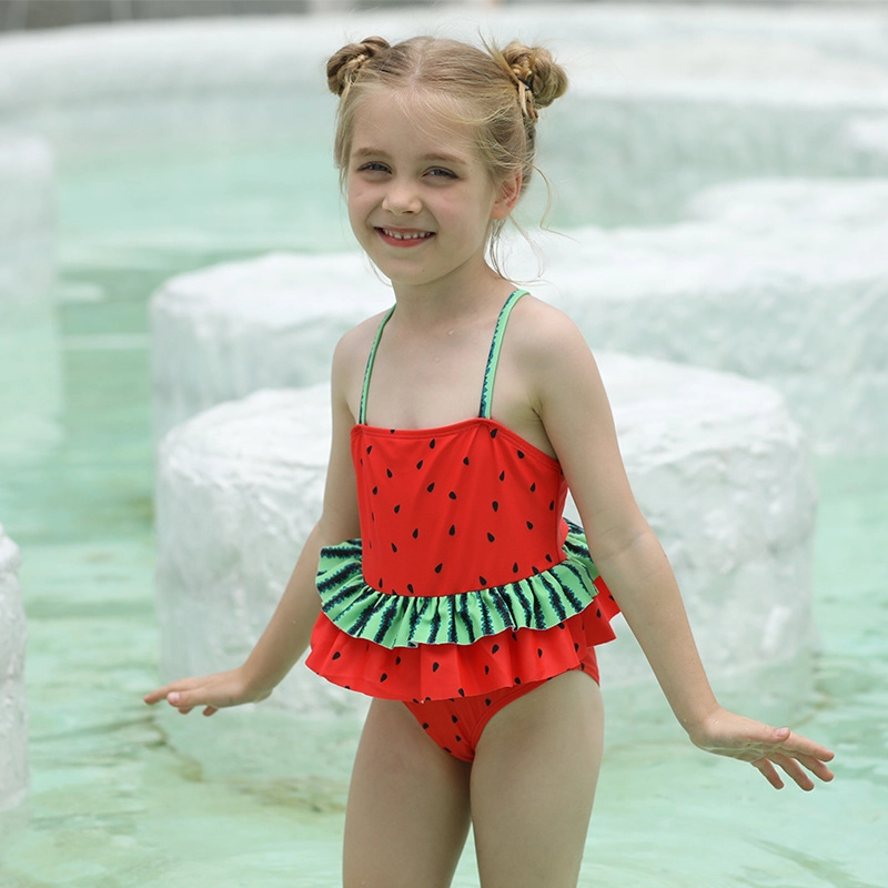 2025 watermelon style little girl one piece design kid bikini swimwear