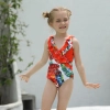 2022 Japan  Leaves print one piece kid bikini swimwear free shipping