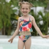 2022 lovely plant leaves print two-piece kid bikini swimwear children girl swimsuit free shipping