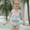 2022 new design Gradient color fish scales style  children girl kid swimsuit  swimwear