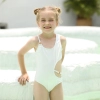 2022 Australia buyer likes light yellow one-piece children girl kid swimsuit  swimwear