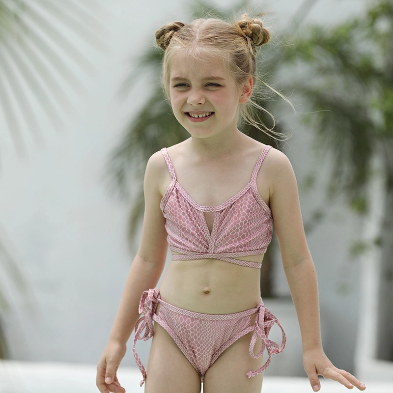 2025 Russia hot sale two-piece children girl swimwear kid swimsuit