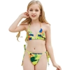 2022 hot sale Europe camouflage printing two-piece teen girl swimwear bikini