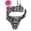 2022 snake skin texture  teen girl bikini swimsuit chidren swimwear free shipping wholesale Color Color 1