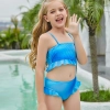 2022 acid blue halter one-piece swimwear for teen girl bikini  swimwear swimsuit special price