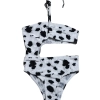 2022 milk cow looks one-piece tankini little girl swimwear teen swimming wear