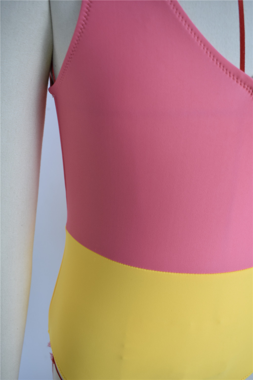 Irder - 2022 Europe rose yellow patchwork one-piece girl swimwear ...