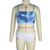 two-piece galaxy coloring popular  bikini swimwear teen girl swimwear