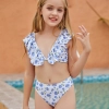 new cute cloth flower teen girl bikini swimwear buy one get one for gift Color Black