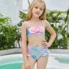 2022 fashion fish style  with bow children girl fish bow  swimwear kid bikini  tankini