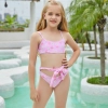 2025 floral print teen girl student swimwear two piece swimsuit bikini