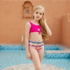blue flowers print children swimwear girl swimsuit bikini paypal supported