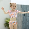 blue flowers print children swimwear girl swimsuit bikini paypal supported Color Color 17