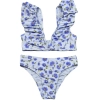 2023 orchid print teen girl litte girl bikini swimwear