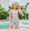 watermelon color Mermaid girl bikini swimsuit swimwear