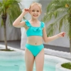 leaves print girl one-piece swimwear swimsuit