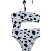 Europe leopard texture little girl swimwaer swimsuit bikini