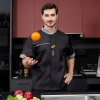 Eruope short sleeve summer food service chef jacket restaurant bakery uniform