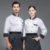 long sleeve chef school uniform stripes collar chef jacket restaurant chef coat