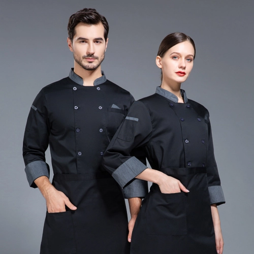 long sleeve double breast fast food restaurant  chef jacket  chef coat