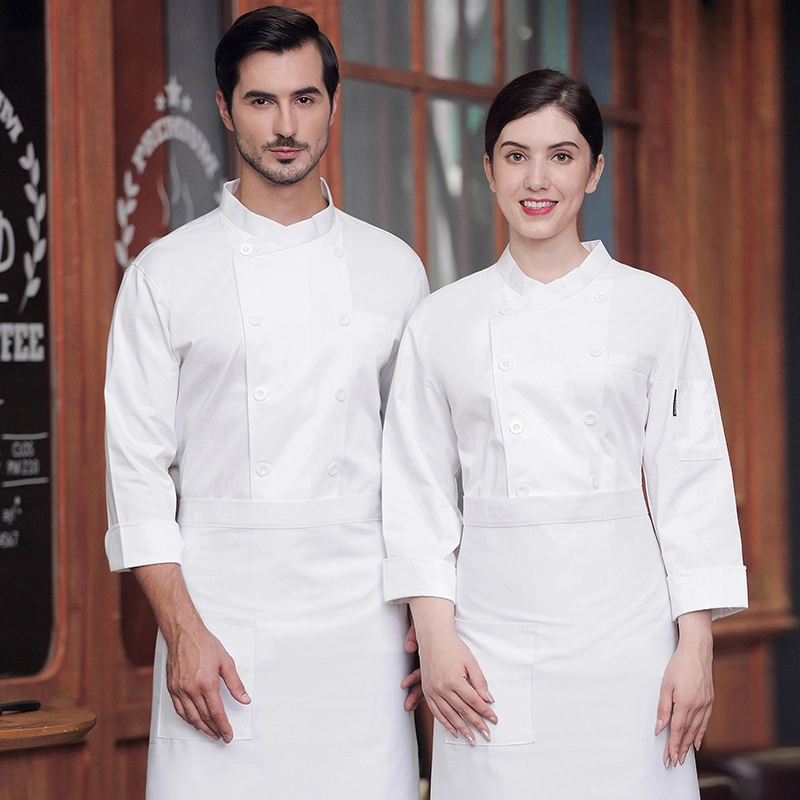 high quality dessert shop food restaurant hotpot store single breasted chef jacket chef coat